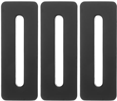 Operitacx 3 Tapones De Rebose para Fregadero De Cocina Tapa Negra para Orificio De DesagüE Embellecedor Rectangular para Lavabo De BañO Accesorios De Repuesto para BañO Y Cocina