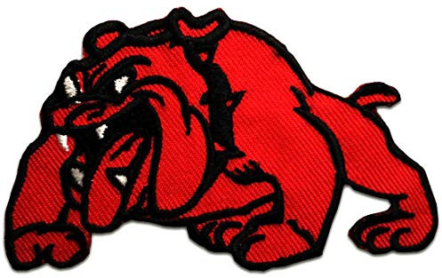 Catch the Patch Bulldog Hund Aufnäher zum Aufbügeln 9,5 x 6 cm Bügelbild für Kinder Mädchen mit Lieblingstier Wild, Bügelpatch Patches Bügelflicken