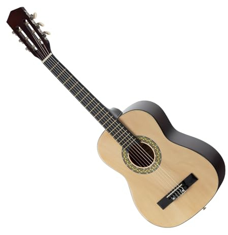 Classic Cantabile AS-851-L Klassikgitarre 1/2 für Linkshänder (Konzertgitarre für Kinder/Anfänger, Acoustic Series) natur