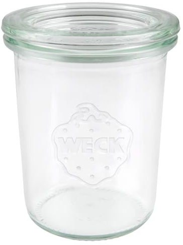 Weck Sturzform 160 ml 12er Karton (Gläser in Sturzformform, optimal für Nachspeißen, mit 60 mm RR-Deckel) 6627, Durchsichtig