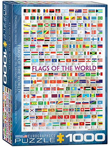 Eurographics 6000-0128 Flags of the World Puzzle, Multicoloured, 48 x 68 cm Age 12+