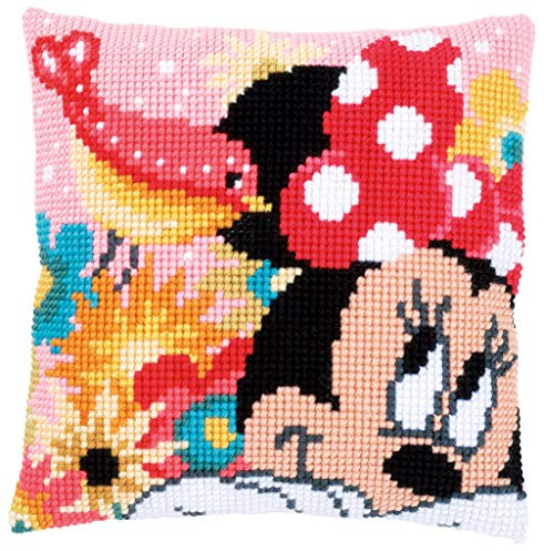 Vervaco WD Kreuzstichkissen Pssst, ich Habe EIN Geheimnis Kreuzstickpackung vorgedruckt, Stramin, weiß, 40 x 40 x 0,3 cm, 40 x 40 x 0,30 cm
