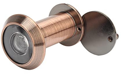 Zinc Alloy Security Door Viewer Spyhole or Peephole for Doors 35-55mm Thick it has a 200 ° Viewing Angle Spy Peep Hole (Gold)