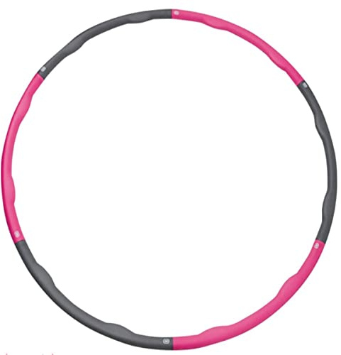Wooja Hula Hoop Reifen Violett-Grau - Fitnessreifen für effektives Training, schaumstoffgepolstert, 100 cm Durchmesser, 1,2 kg, einfache Montage, Massagewirkung