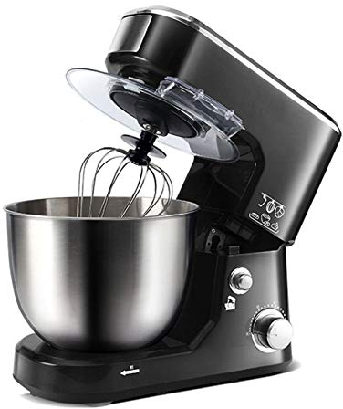 Robot da Cucina 1000W Testa inclinabile 5L Mixer per Alimenti Professionale ad Alta Potenza, 3 velocità Kitchen Mixer Elettrico Gancio per Impasto, frullino, Frusta