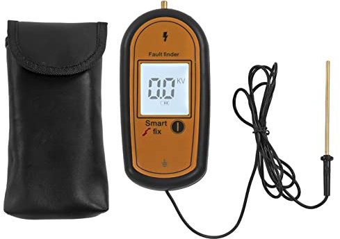 Electrical Fence Voltage Tester MLD 004F Pasture Electronic Fence Tester LCD Screen Digital Electric Fence Tester Fault Finder Digital Electric Fence Voltage Tester 15KV with Backlight(Yellow)