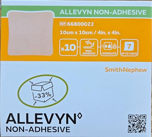 Smith & Nephew ALLEVYN Non-Adhesive, 10cm x 10cm Schaumverband nicht haftend,