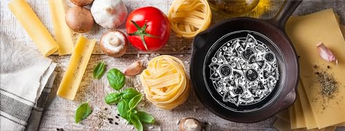 artissimo Glasbild Küche 80x30 cm Küchenbild: Italienische Pasta modern AG5436A – Bild aus Glas, Wandbild Querformat, Küchendeko mediterran