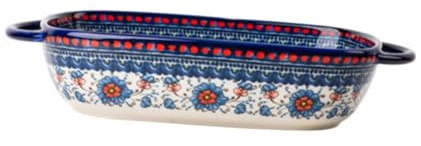 Zerodeko Ciotola da Forno in Ceramica Facile da Pulire e Resistente alle Macchie Doppia Maniglia Elegante per Cottura e Cottura a Vapore in Cucina