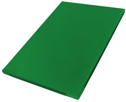 ALPIDEX Turnmatte 200 x 125 x 6 cm Leichtturnmatte Matte Sportmatte mit Anti-Rutschboden und Klettecken, Farbe:grün