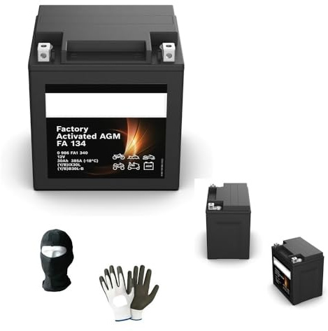 COMPATIBILE CON BMW R18 1800 da anno 2020 al 2025 BATTERIA YIX30L YB30L-B FA134 IN GEL SLA GIÀ CARICA ALL'USO BATTERIE MOTO 30 AMPRE 12 VOLT 166X126X173MM CCA 385