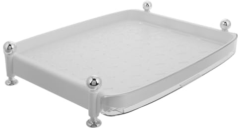 Ciieeo Portabicchieri da Tavolo in Plastica, 1 Pezzo, Coperchi Rimovibili | Ufficio e Piano Lavoro, Organizzazione di Tazze e Bottiglie, Facile Pulizia, Design Moderno ed Elegante
