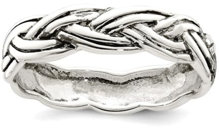 Irischer Claddagh-Ring aus 925er Sterlingsilber, keltischer Dreifaltigkeitsknoten, US-Größe 7, Schmuck für Damen