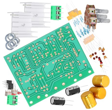 TIDTALEO Scheda Amplificatore Audio Stereo Kit Fai da Te Doppio Canale Manopola Dorata per Appassionati Elettronica Uso Domestico Prestazioni Affidabili