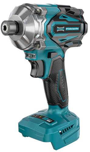 DIYtoolifz Cordless Impact Driver 1/4 Compatible with Makita 18V Battery (Bare Tool), 2800 In-lbs Brushless Impact Drill, 3900 RPM Compact Driver Tool for Home Projects, Auto-Stop & LED Light