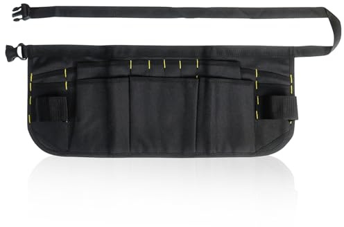 Klmnop Waist Tool Apron, Oxford Waterproof Window Tint Tool Belt Bag with Adjustable Belt for Window Tint Tools Gardening Tools Car Wrapping(Black)