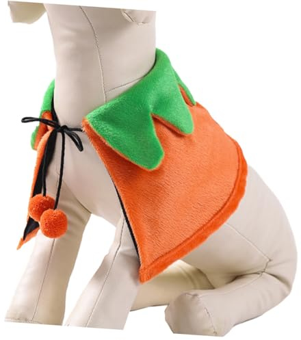 Hohopeti Halloween Broderad Dubbelsidig Hundmantel för Husdjur Bekväm och Halloween Hundcape för Maskerad och Fest för Resor och Fotografering