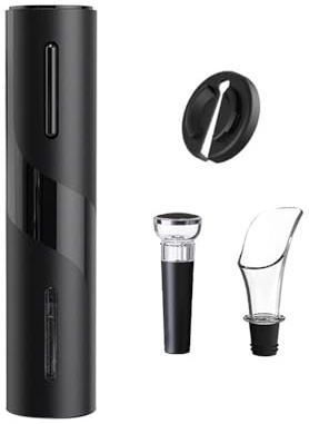 Electric Wine Opener Set, Automatic Electronic Corkscrew Wine Battery Operated with Foil Cutter Vacuum Plug Wine Spout for Families Party Wine Lover Gift