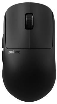 Pulsar Gaming Gears X2H Crazylight Wireless Gaming Mouse, Ultra Lightweight 1.51 oz (43g), Optical Switch, 32000 DPI, 750 IPS, XS-1 Sensor, 8k Compatible (Medium, Jet Black)
