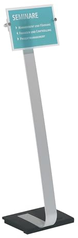 Durable | Bodenständer CRYSTAL SIGN | für Format DIN A4 | Aluminium