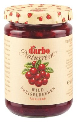 Darbo Naturrein Wildpreiselbeer Kompott 6 x 400 g