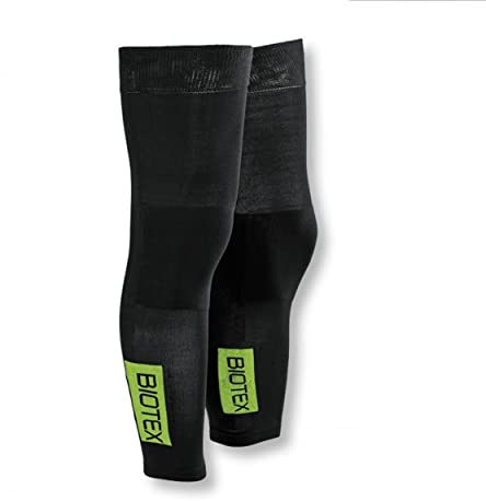 Biotex Gambali Termici Ottimi per l'Inverno, Protezione Termica per Gambe, Intimo Tecnico Sportivo, Nero e Giallo Fluo, XL