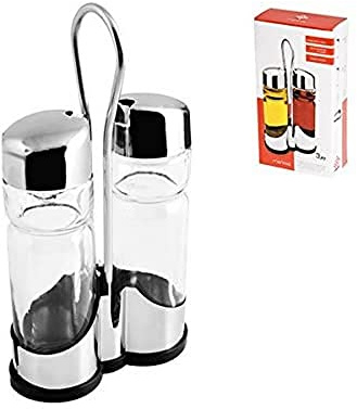 Home Menage 2-teilig, Edelstahl, transparent, 12 x 6 x 23 cm
