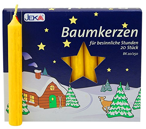 OLShop AG 2er Pack Baumkerzen Natur ca. 13 x 105 mm (2 x 20 Stück) Weihnachtskerzen, Christbaumkerzen, Pyramidenkerzen