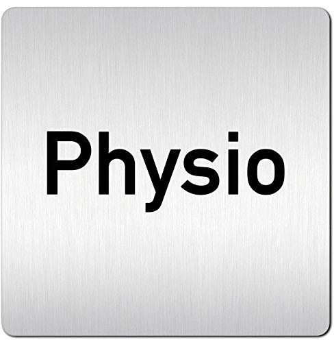 Türschilder24 XXL Schild - Türschild (B) • 125 x 125 mm • Physio • 1,5 mm Aluminium Vollmaterial • 100% Made in Germany