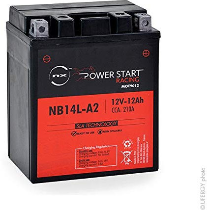 Motorradbatterie YB14L-A2 / NB14L-A2 / 12N14-3A 12V 12Ah