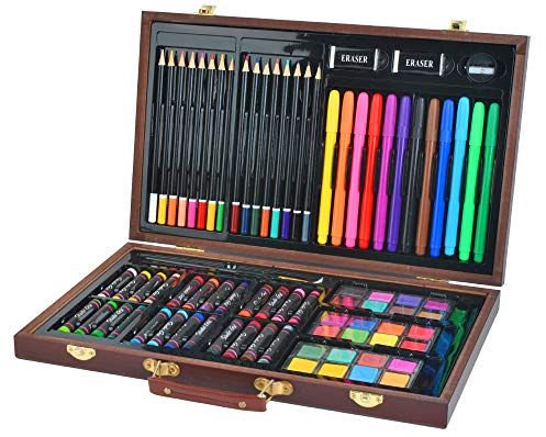 ISO TRADE Malset Koffer Mega-Set 81 Einzelteile im Koffer Künstler Maler Kreative Kunst 6072