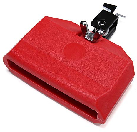 Jam Block, Red Musical Percussion Block, Latin Drum Instrument, Plastic