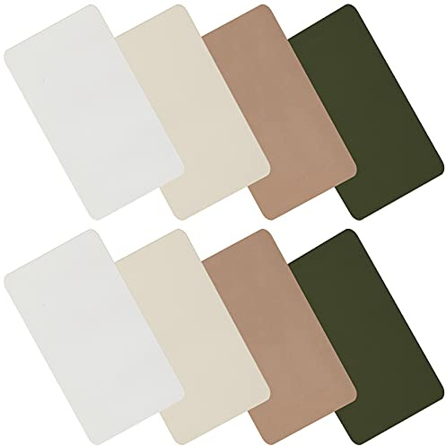 8 Stücke Selbstklebender Nylon Reparatur Patch - Wasserdicht Leicht (Aprikose, Armeegrün, Khaki, Beige)