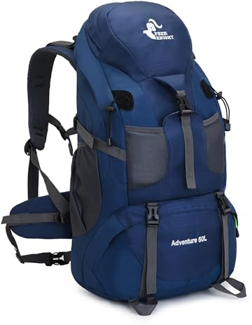 Bseash Sac à dos de randonnée léger et résistant à l'eau 50L, sac de jour pour le sport en plein air, sac de voyage pour l'escalade, le camping, le tourisme.