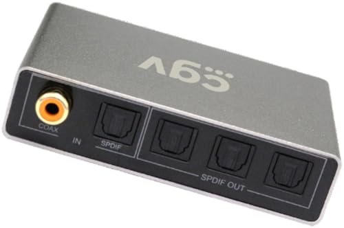 CGV | Audioline Optic 13 | Boîtier répartiteur Vidéo Audio Optique | 2 entrees : 1 optique et 1 coaxiale, vers 3 sorties optiques