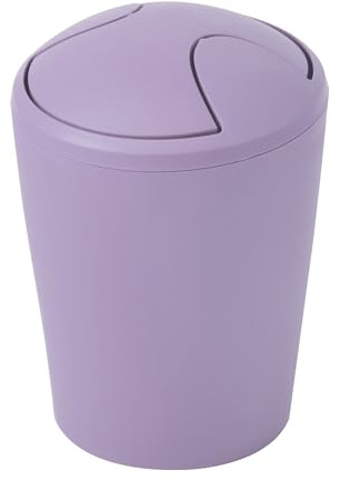 Spirella - Cestino a ribalta Modello Move - Design Moderno e Compatto - Coperchio Rimovibile e Facile da Pulire - Ideale per Bagno o Cucina - Nero - 5L