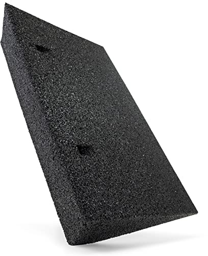 TOPRUBBER ® Bordsteinrampe 500x250x110 Bordstein Auffahrrampe aus Gummigranulat