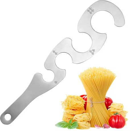Kasmole Herramienta para medir Espaguetis | Medidor de Espaguetis de Acero Inoxidable Herramienta para medir Pasta en Forma de S Regla para pastas Gadgets para controlar Las porciones de Pasta