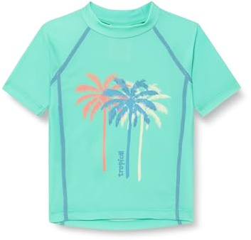 Playshoes Palmen, Camisa de protección de Sarpullido Niñas, Mint Kurz Palmen,