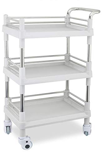Utility Organizer Cart 3-Regal-Wagen Für Medizinische Spa-Geräte Mit Stummen Rädern, Abs Utility Rolling Beauty Salon Für Friseur, Friseur Und Make-Up (Größe: 76 X 53 X 98 Cm) (64,5 X 44,5 X 98 Cm)