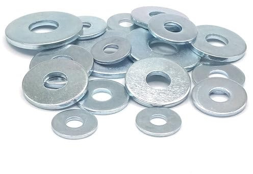 Unterlegscheiben DIN 9021 - Stahl verzinkt - große Beilagscheibe silber (M10, 250 Stück)