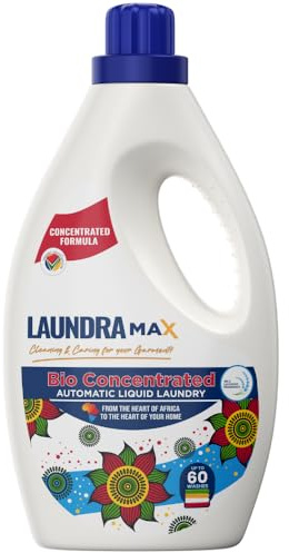 Laundramax Automatic Liquid Laundry Detergent 60 Washes (1.5L) – Bio Concentrated Liquid Detergent for Washing Machine Stain Removal Laundry Liquids Keeps Colours Bright Outstanding