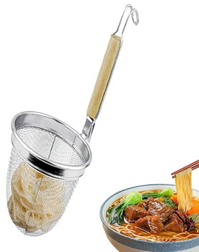Separatore Pasta In Acciaio Inox Per Pentola Con Manico Schiumarola Colino, Cestelli Divisori Per Pasta,Setaccio Utensile Da Cucina Colino A Rete,Cestello Filtro Per Cottura Gnocchi Alimentari