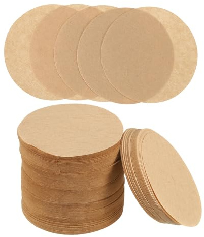 QUARKZMAN 400 Conteo 2.1 Filtros de Café Redondos, Filtros de Papel Desechables de Fibra de Madera Natural sin Blanquear, Adecuados para Filtro y Cafetera de Filtro de Café Marrón