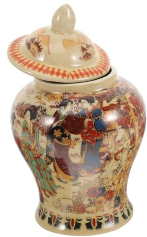 Ciieeo Vintage Porcelain Tea Storage Canister Reusable Airtight Jars for Pantry Ceramic Tea Jar Dried Fruit Candy Storage