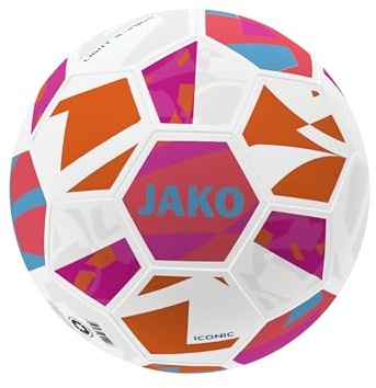 JAKO Lightball Iconic, weiß/Coral/pink, 4 (350g)