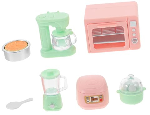 TOYANDONA 1ensemble Miniature Cuisine Électroménager pour Maison De Poupée De Décoration avec Mixeur Four Et Ustensiles Réalistes Accessoires De Cuisine Miniature pour Aménagement De