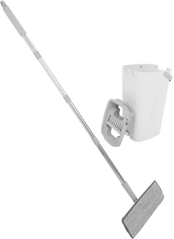 KOCKSHION Trapeador con Balde Plano para Limpieza Seco y Húmedo Almohadilla Lavable para Ventanas Pisos y Paredes Sistema De Limpieza De Pisos Juego De Trapeadores