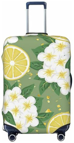 Fbghhty Housse de protection universelle pour valise de voyage élastique lavable Motif citron frais, Noir , XL