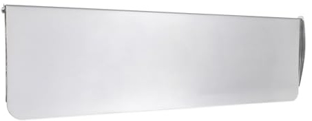 Infinity Decor Vintage Style Solid Brass Satin Chrome Finish Letter Plate Cover Tidy Flap 300 x 90mm Ideal for Internal or External Door Gates